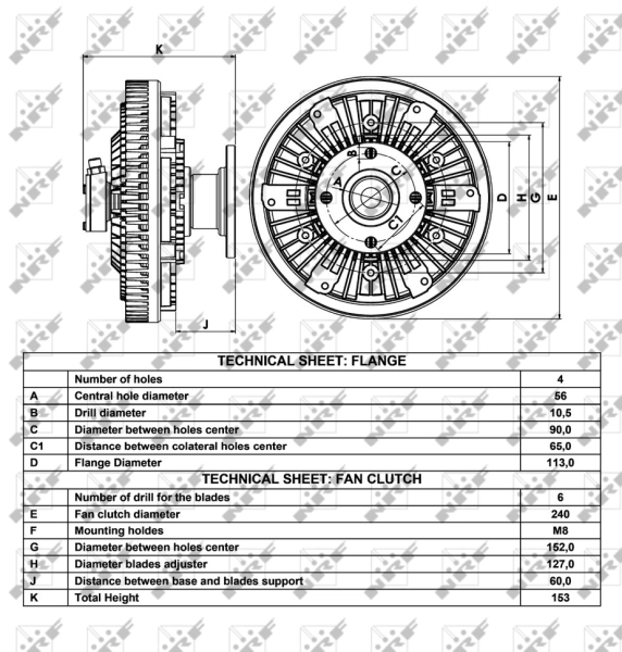 51066300068 MAN Acoplamento viscoso de ventilador de esfriamento