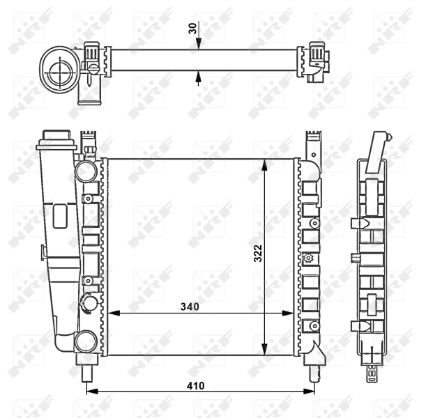  Radiador de esfriamento de motor Fiat Uno hatchback (146A) (1983 - 1996) 