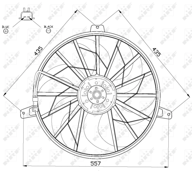 Ventilador elétrico de esfriamento montado (motor + roda de aletas) NRF 47524 preço, a partir de 136,74 USD
