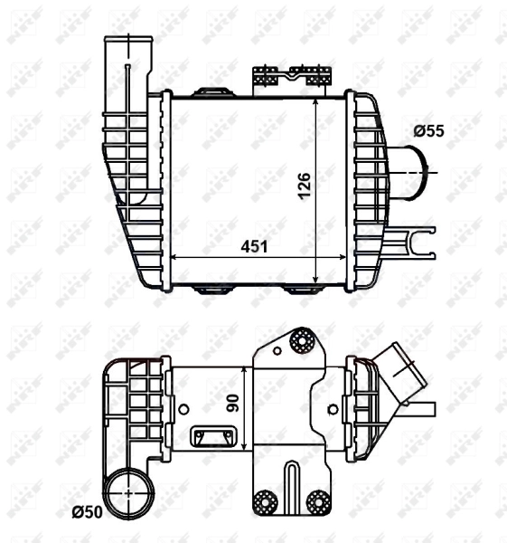 Radiador de intercooler 30371 NRF