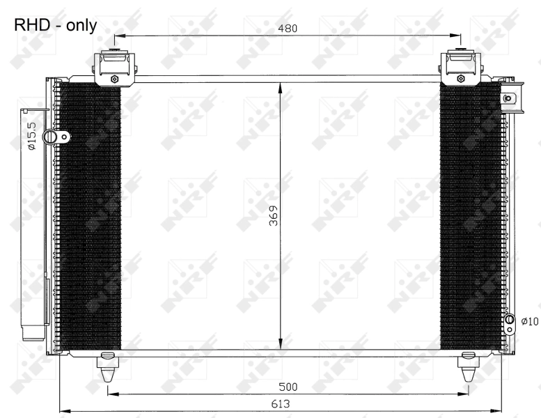 Radiador de aparelho de ar condicionado NRF 35593
