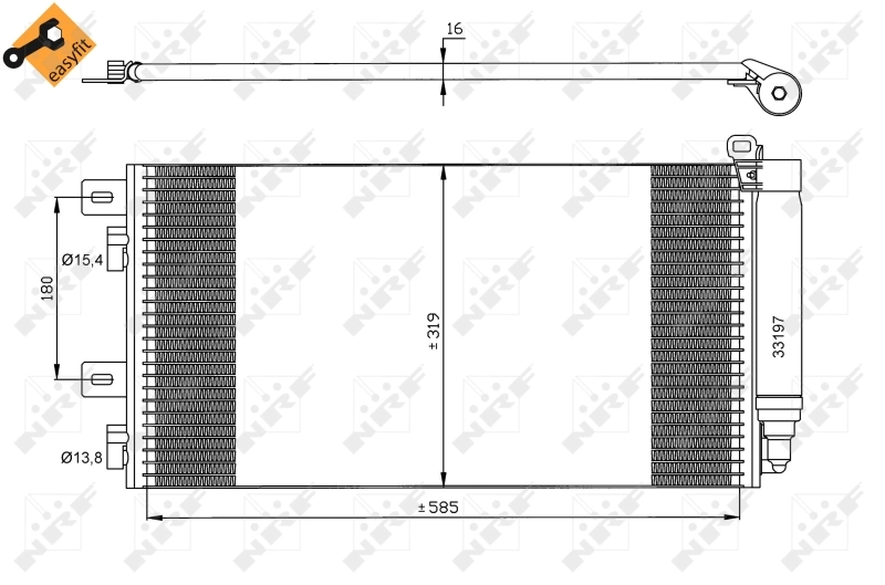 BC275 Magneti Marelli Radiador de aparelho de ar condicionado