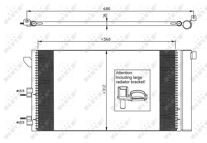 Radiador de aparelho de ar condicionado 35921 NRF