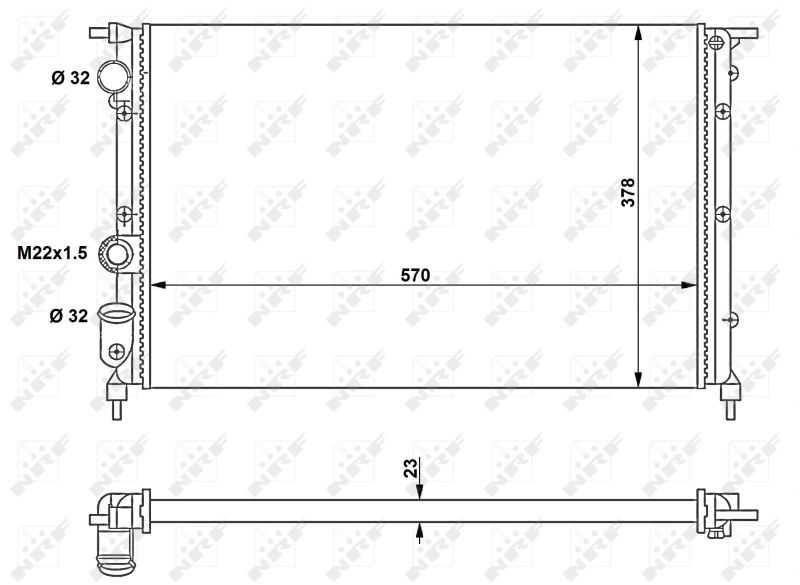 Radiador de esfriamento de motor Renault 19 I D53 ao melhor preço