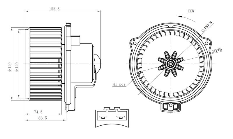 Motor de ventilador de forno (de aquecedor de salão) para Land Rover Range Rover SPORT I L320