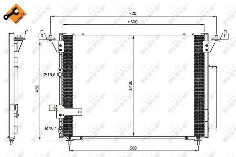 Radiador de aparelho de ar condicionado 8845026140 Toyota