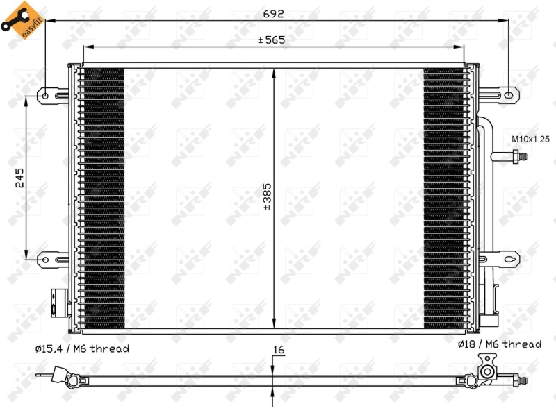 Radiador de aparelho de ar condicionado NRF 35560 preço, a partir de 90,71 USD