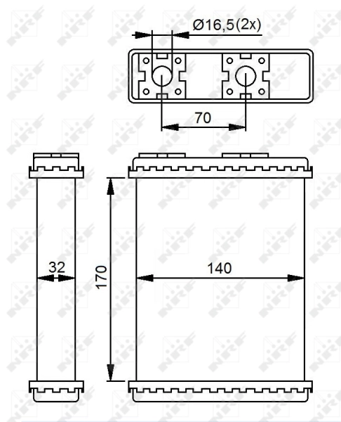 Radiador de forno (de aquecedor) NRF 52230 preço, a partir de 63,87 USD