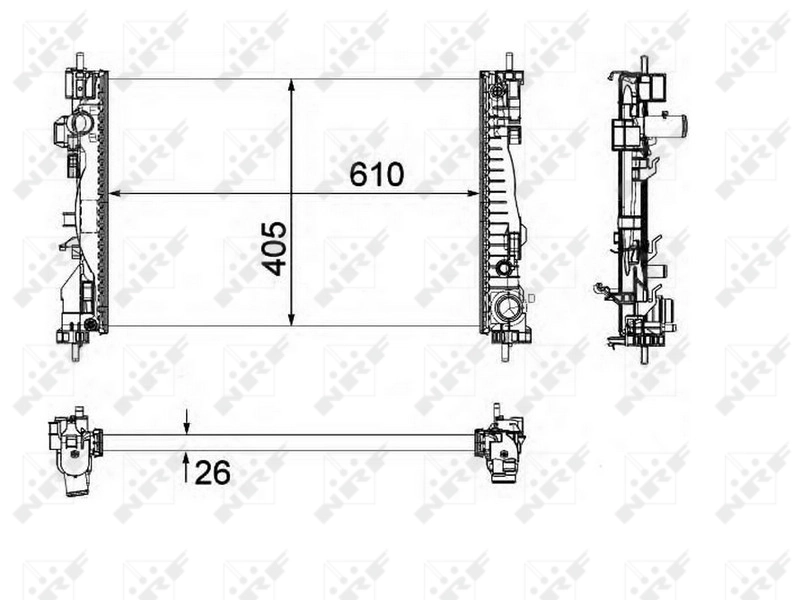Radiador de esfriamento de motor Alfa Romeo Giulietta  940 ao melhor preço
