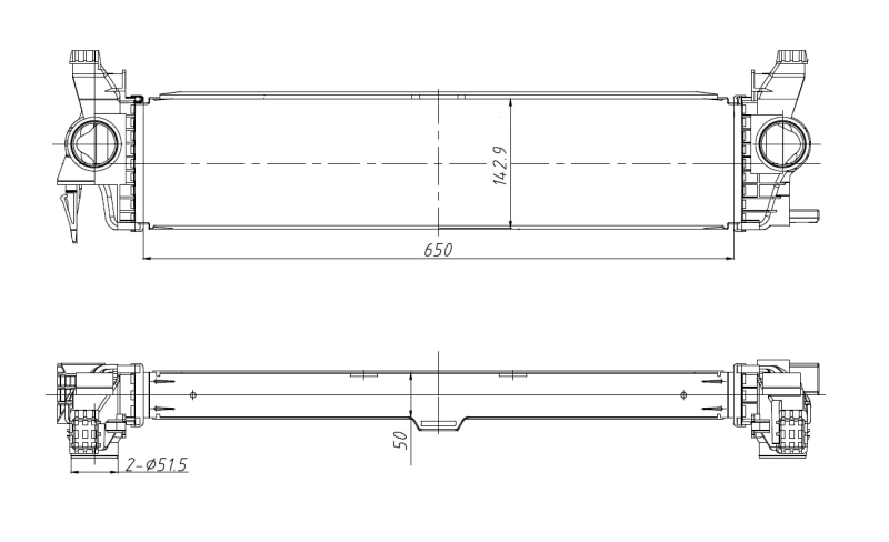 Radiador de intercooler 309383 NRF