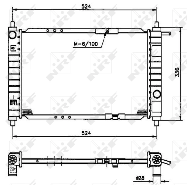 Compre 53250 NRF Radiador de esfriamento de motor