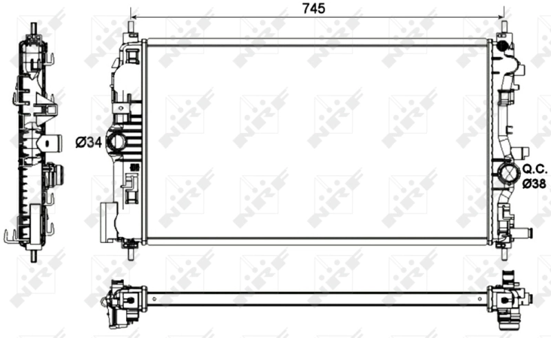 Compre 39074664 Peugeot/Citroen Radiador de esfriamento de motor