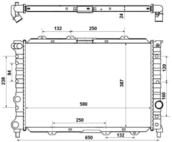 Radiador de esfriamento de motor Alfa Romeo 156  932
