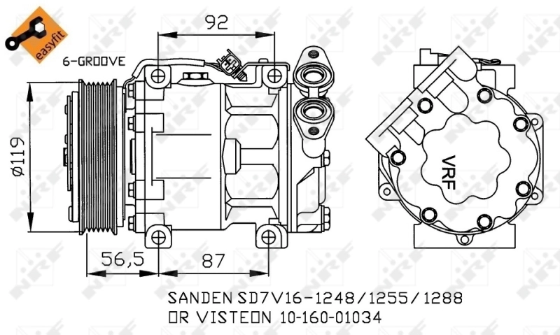 Compre 32271 NRF Compressor de aparelho de ar condicionado