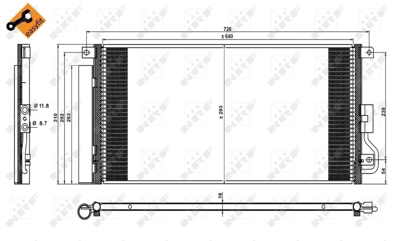 BC807 Magneti Marelli Radiador de aparelho de ar condicionado