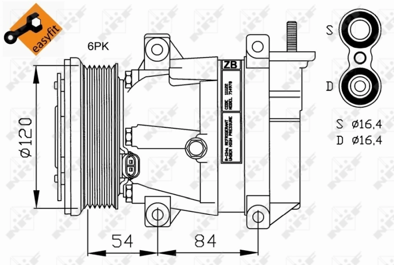P96314801 General Motors Compressor de aparelho de ar condicionado