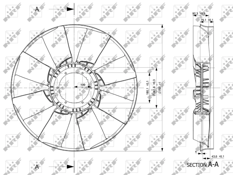 A0032054506 Mercedes Ventilador (roda de aletas) do radiador de esfriamento