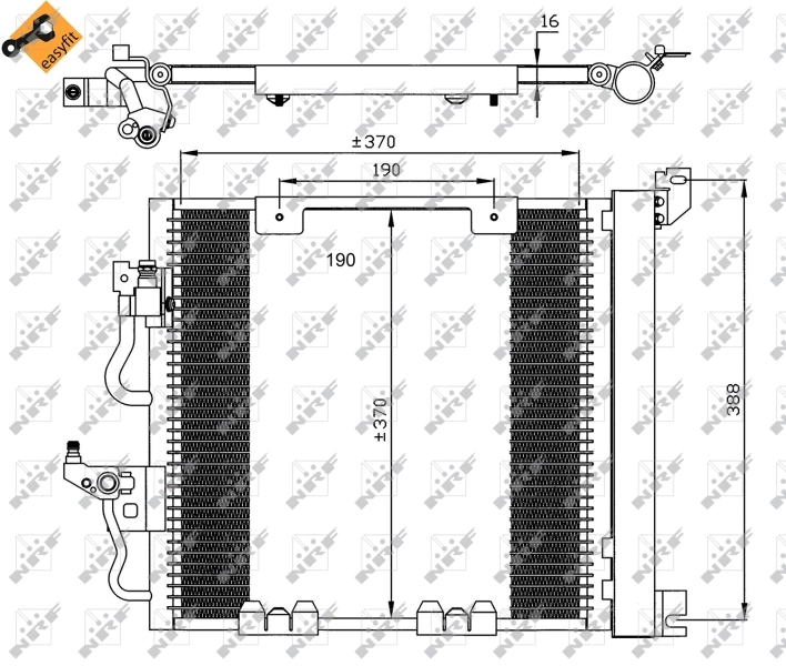 Radiador de aparelho de ar condicionado 35598 NRF