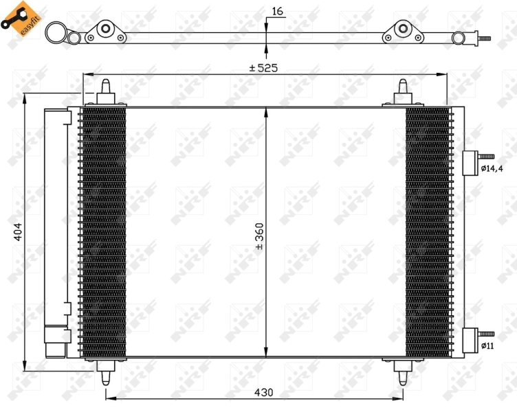 Radiador de aparelho de ar condicionado NRF 35611