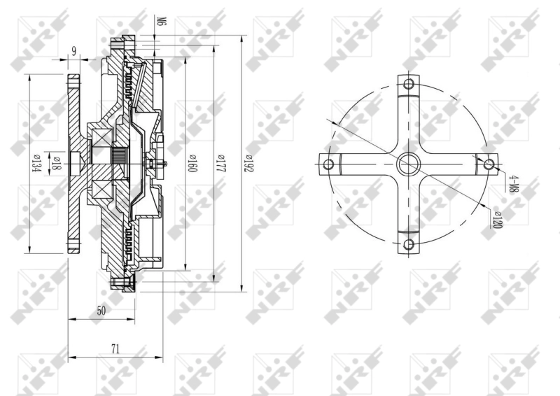  Acoplamento viscoso de ventilador de esfriamento Mitsubishi Pajero III SUV (V70) (2000 - 2006) III