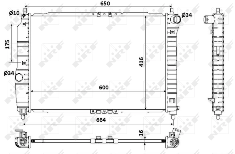 Compre EXMR16483 Euroex Radiador de esfriamento de motor