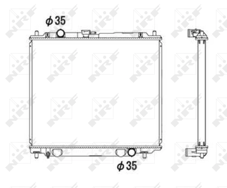 Radiador de esfriamento de motor ADC49853 Blue Print