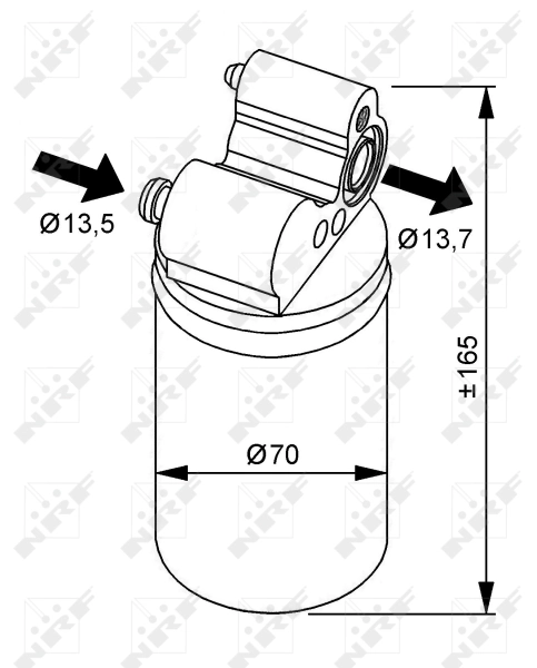 Tanque de recepção do secador de aparelho de ar condicionado 33313 NRF