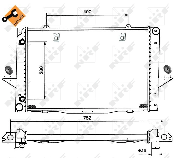 D9941 HELLA Radiador de esfriamento de motor