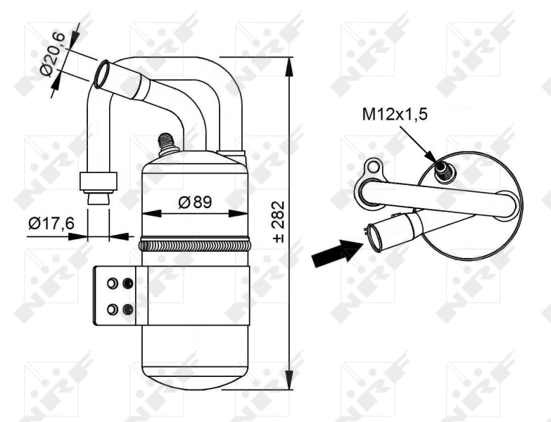 Tanque de recepção do secador de aparelho de ar condicionado 33339 NRF