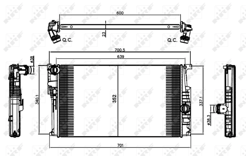 Compre 58410 NRF Radiador de esfriamento de motor