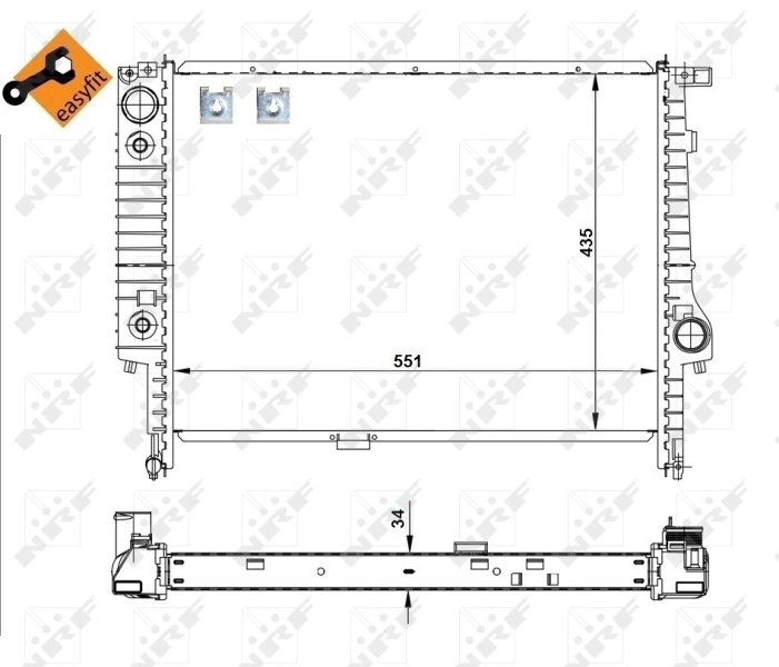 Radiador de esfriamento de motor 17111723696 BMW