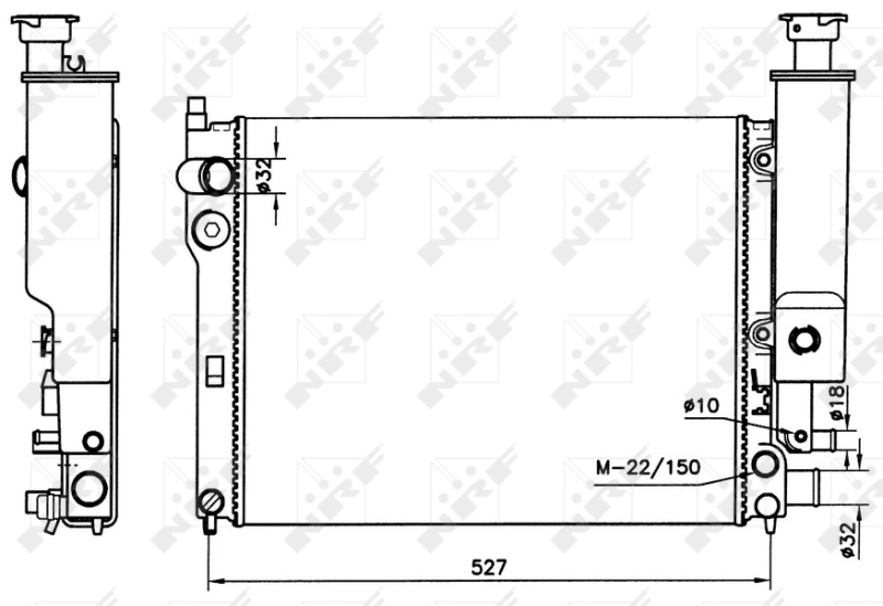 Radiador de esfriamento de motor 58776 NRF