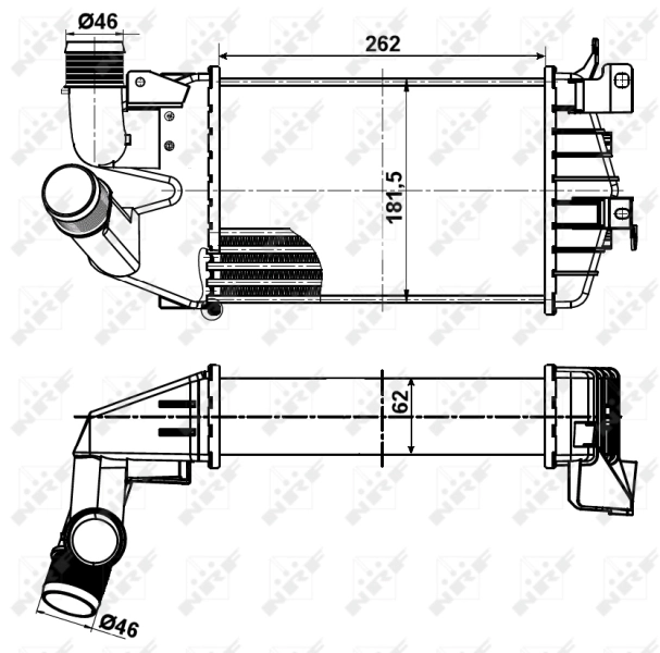 Radiador de intercooler NRF 30307