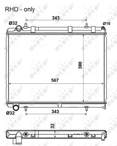 Compre 53973 NRF Radiador de esfriamento de motor