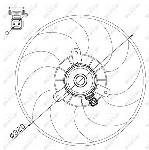 Compre GA201681 Autogamma Ventilador elétrico de esfriamento montado (motor + roda de aletas)