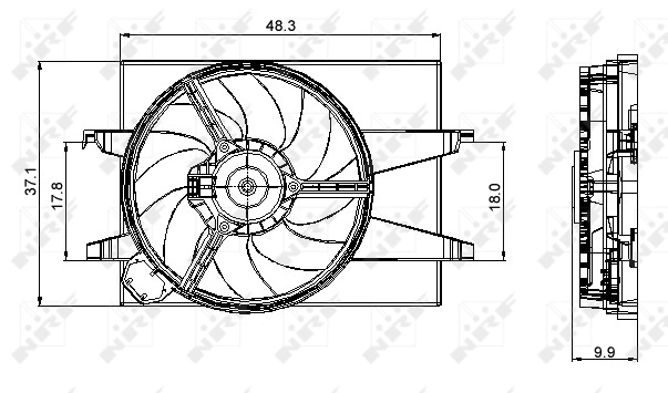 Difusor do radiador de esfriamento, montado com motor e roda de aletas NRF 47006 preço, a partir de 124,05 USD