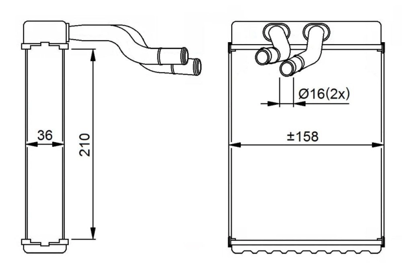 Radiador de forno (de aquecedor) NRF 54289