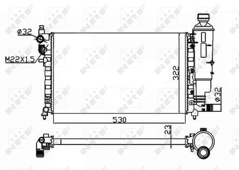 Compre 50471 NRF Radiador de esfriamento de motor