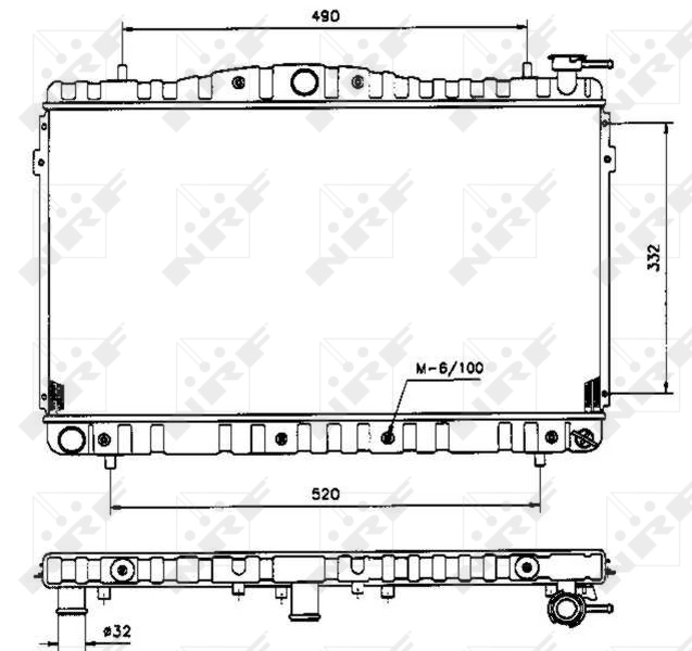 Compre 53504 NRF Radiador de esfriamento de motor