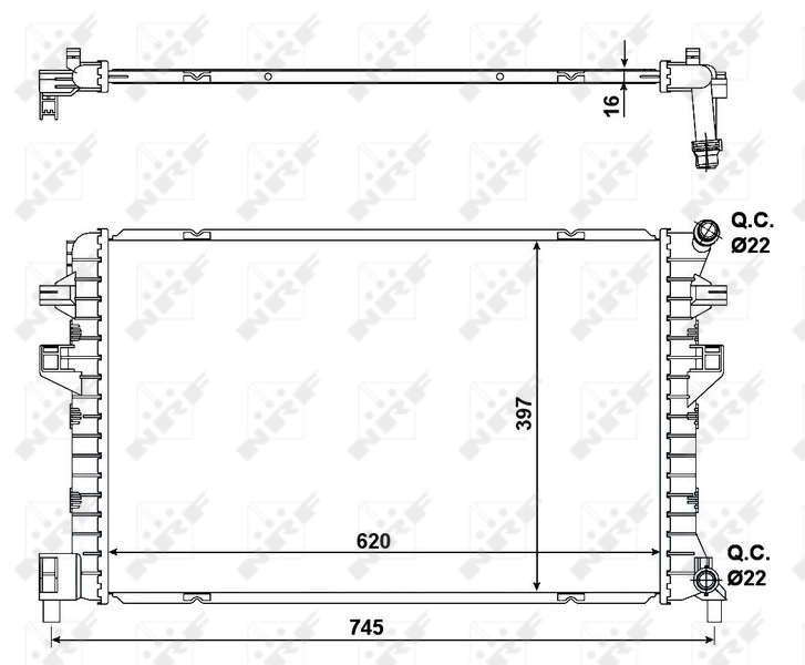 Radiador de esfriamento de motor adicional 58471 NRF