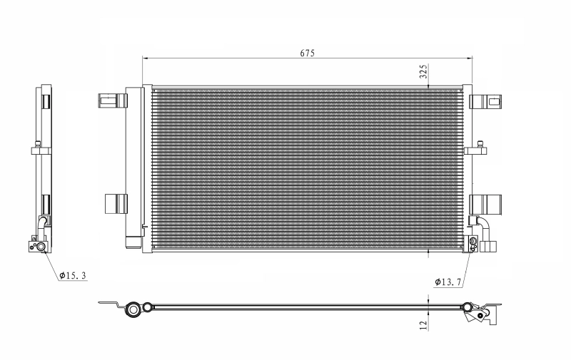 Radiador de aparelho de ar condicionado NRF 350454