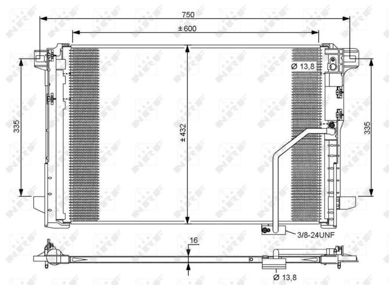 Radiador de aparelho de ar condicionado NRF 35793 preço, a partir de 135,42 USD