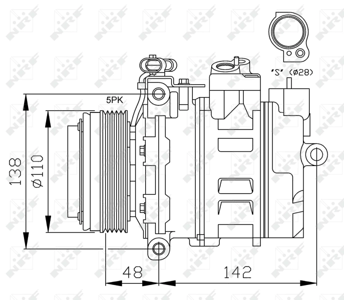 Compressor de aparelho de ar condicionado Renault (RVI) 7701499815