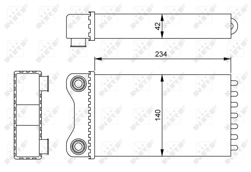 Radiador de forno (de aquecedor) 54252 NRF