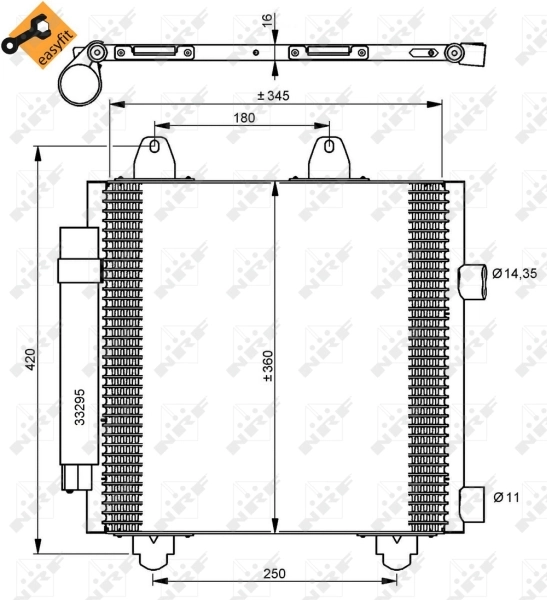 Radiador de aparelho de ar condicionado NRF 35778 preço, a partir de 88,76 USD