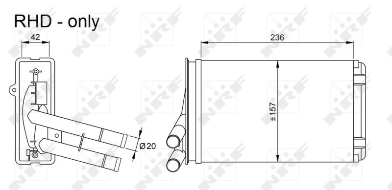 Radiador de forno (de aquecedor) NRF 54302