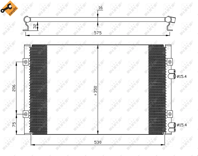 K05017405AA Fiat/Alfa/Lancia Radiador de aparelho de ar condicionado