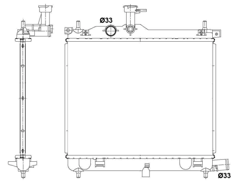 Radiador de esfriamento de motor para Hyundai I10  PA