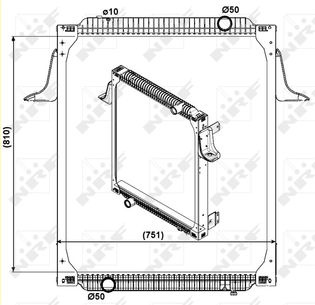 Radiador de esfriamento de motor 5010315845 Nissan/Infiniti