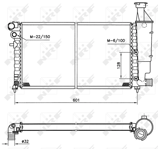 Radiador de esfriamento de motor 133011 Peugeot/Citroen